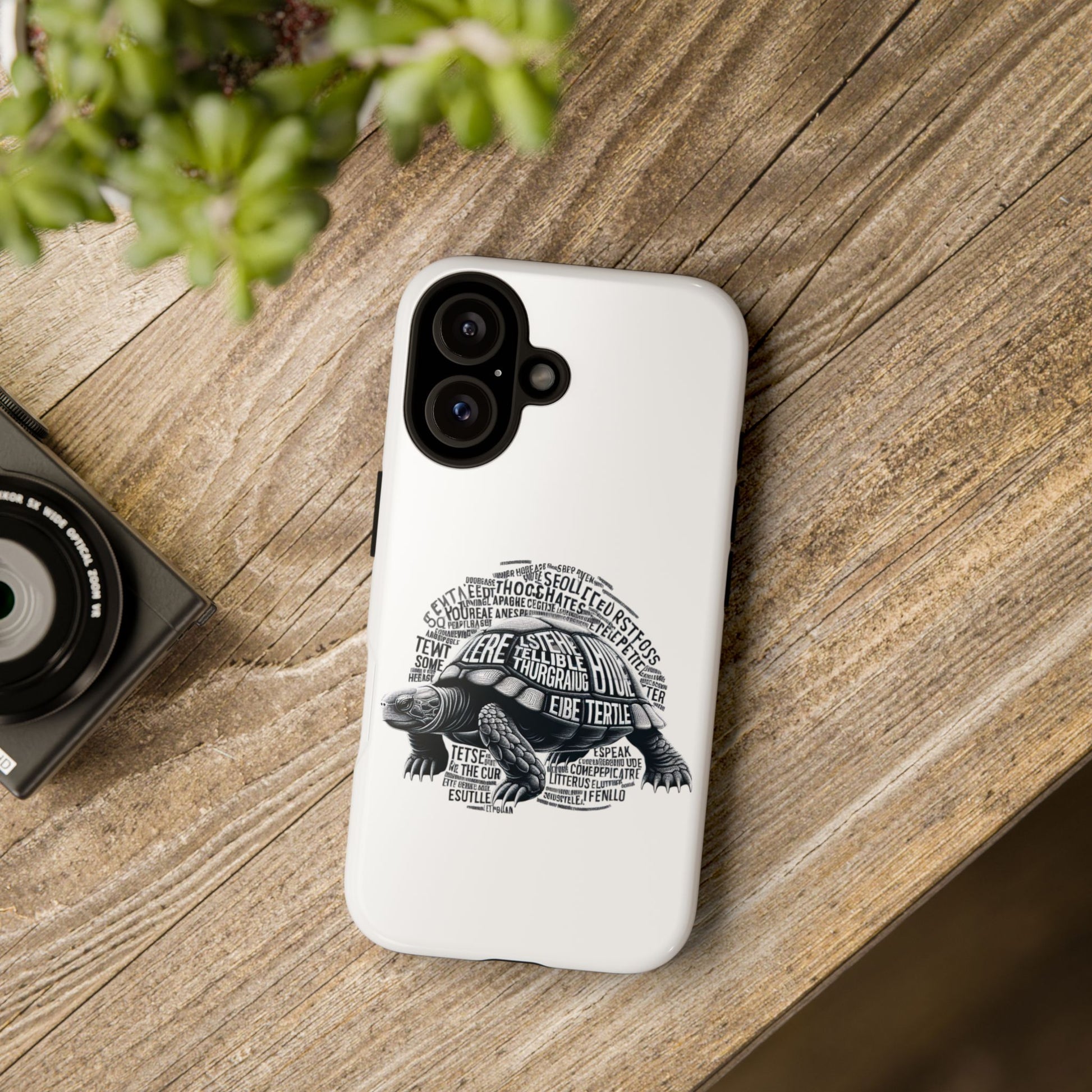 Turtle Phone Case with Inspirational Words | Tough Cases, Unique Gift, Nature Lover, Eco-Friendly, Phone Accessories