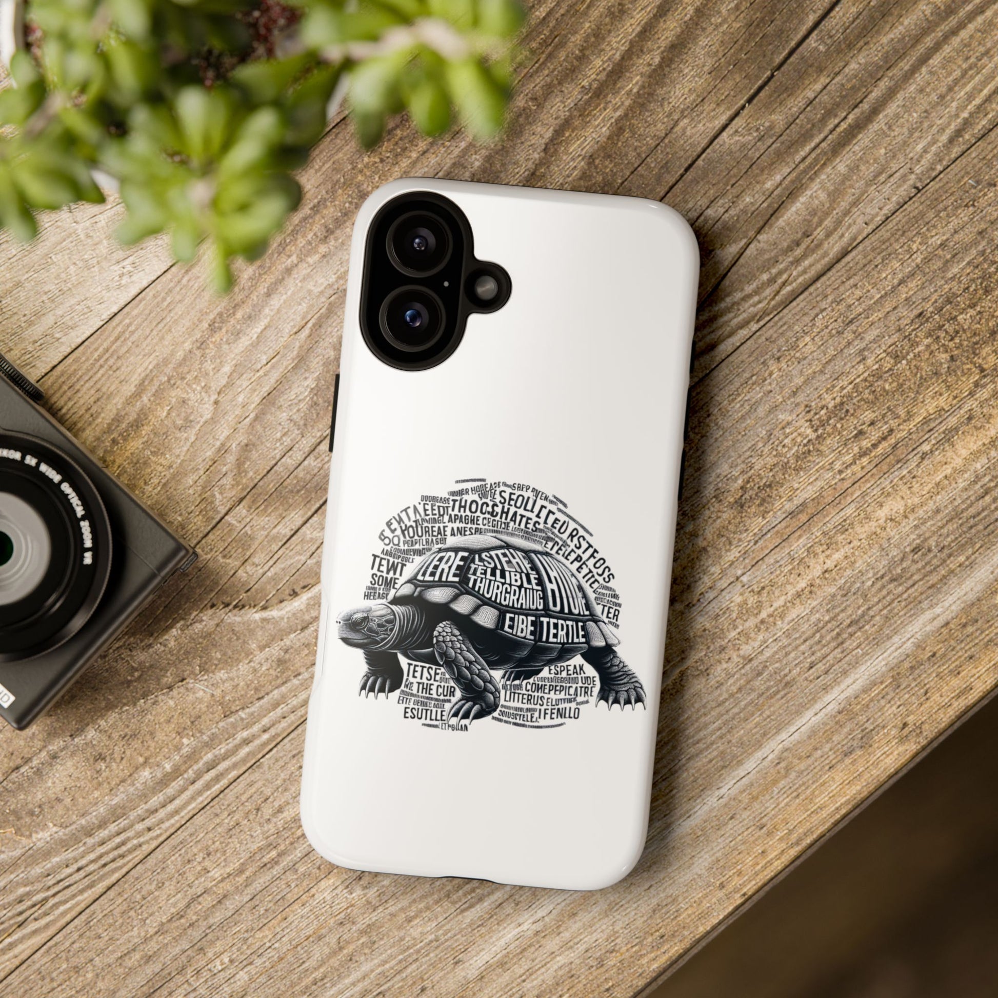 Turtle Phone Case with Inspirational Words | Tough Cases, Unique Gift, Nature Lover, Eco-Friendly, Phone Accessories