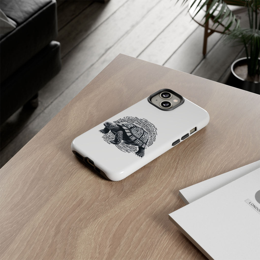 Turtle Phone Case with Inspirational Words | Tough Cases, Unique Gift, Nature Lover, Eco-Friendly, Phone Accessories
