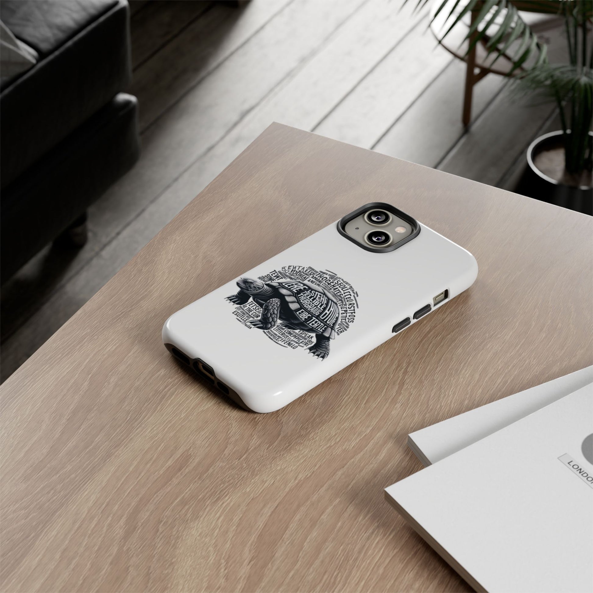 Turtle Phone Case with Inspirational Words | Tough Cases, Unique Gift, Nature Lover, Eco-Friendly, Phone Accessories