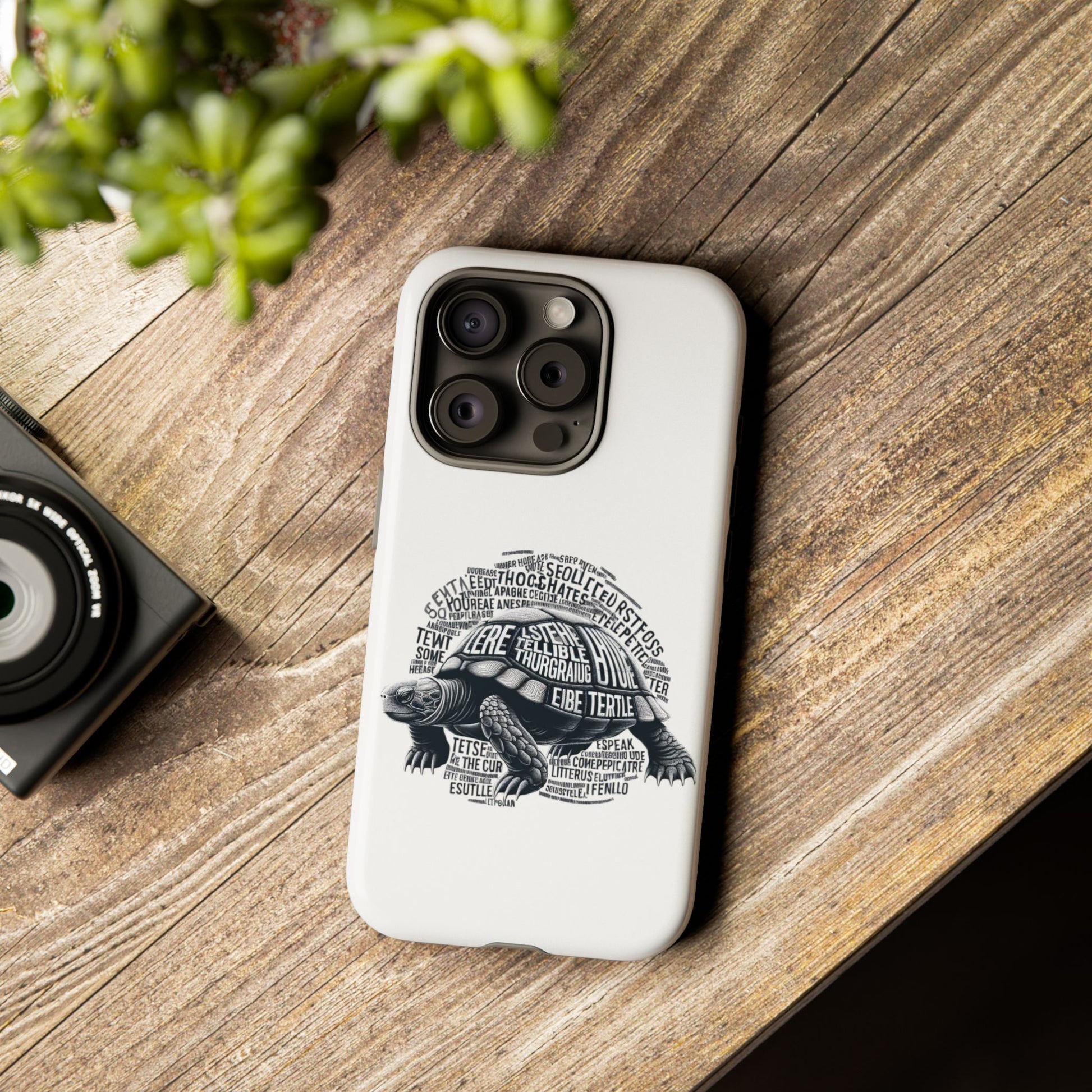 Turtle Phone Case with Inspirational Words | Tough Cases, Unique Gift, Nature Lover, Eco-Friendly, Phone Accessories