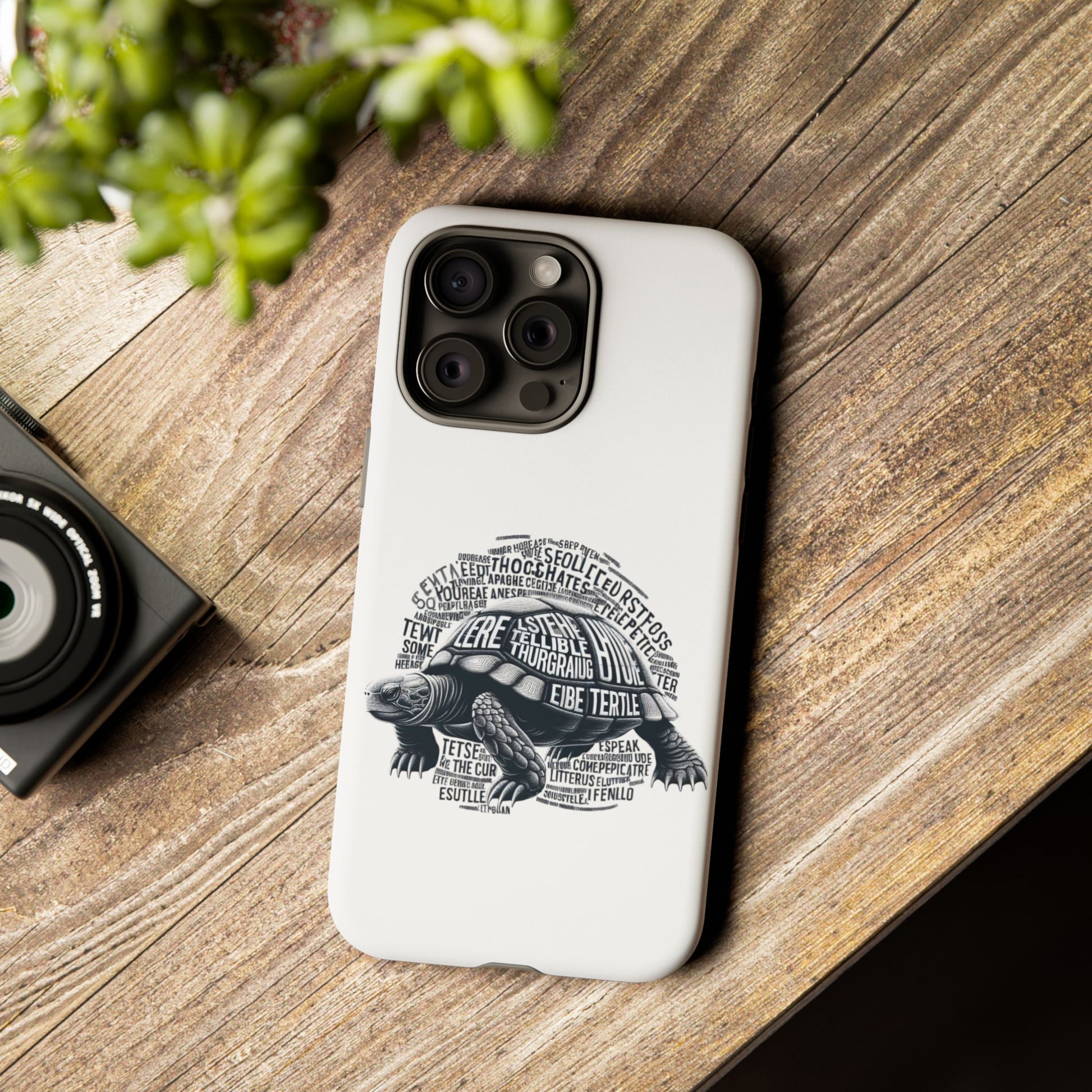 Turtle Phone Case with Inspirational Words | Tough Cases, Unique Gift, Nature Lover, Eco-Friendly, Phone Accessories